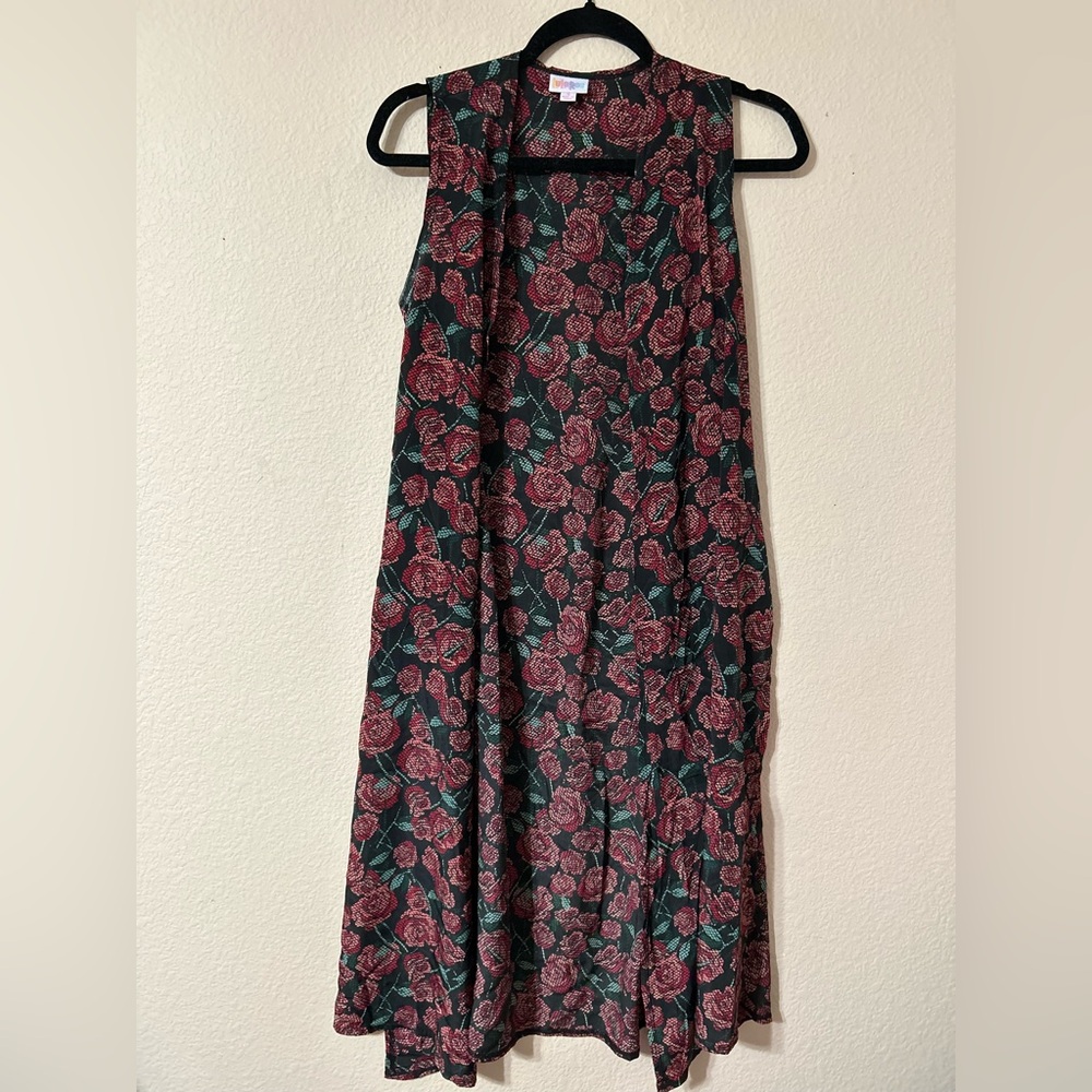 LulaRoe Rose Small Sleeveless Vest/Duster